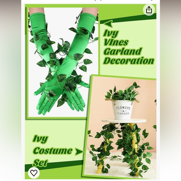 NWT 7 Piece Green Plants Vine Hanging Garland - Picture 2 of 6